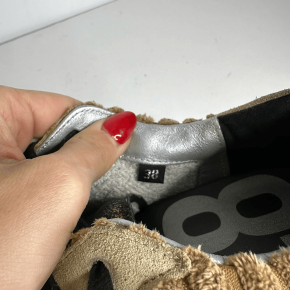 P448 John Pride Sneaker W Rib Tan Lace up low top LE Womens 38 US 7.5 8 - Picture 10 of 11